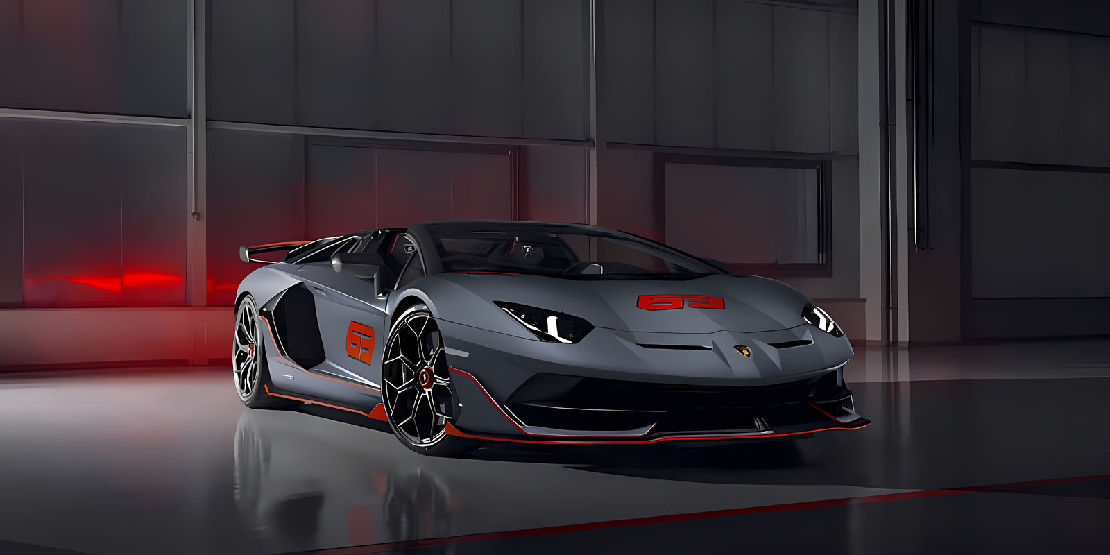 Lamborghini Centenario Red Accents 4K Desktop Wallpaper