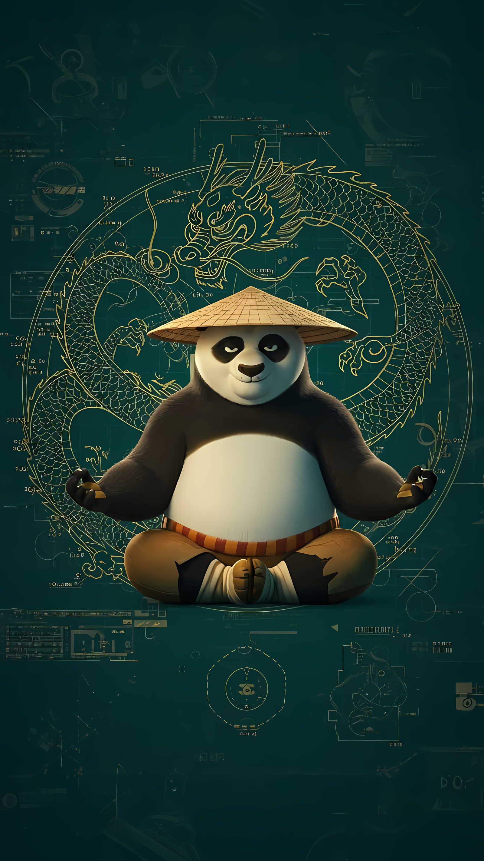 Kung Fu Panda Dragon Meditation 4K Wallpaper